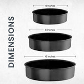 Professional Non-Stick 3-Piece Round Cake Pan